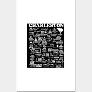 Charleston Map Posters and Art